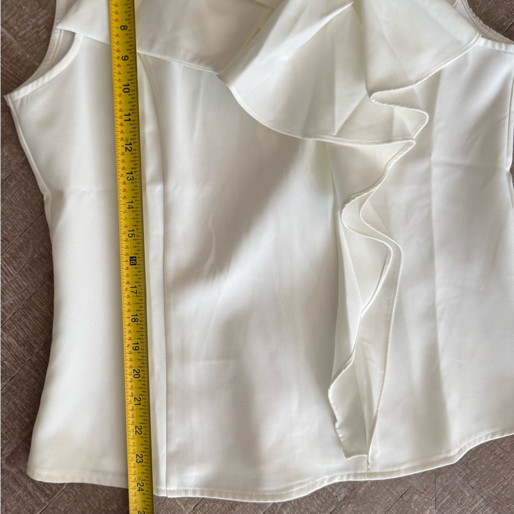 NWT GRACIA + WHITE + SLEEVLESS + BOW - Picture 6 of 10